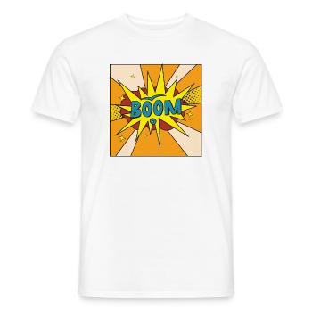 Boom Comic Explosion Stil - Männer T-Shirt - Weiß - Vorne - AI Model Male 178 dark (178cm)