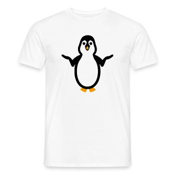 Cute Penguin - No clue - Men's T-Shirt - white - Front - AI Model Male 178 dark (178cm)