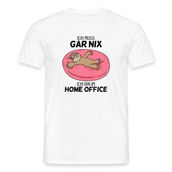 Home Office - Männer T-Shirt - Weiß - Vorne - AI Model Male 178 dark (178cm)