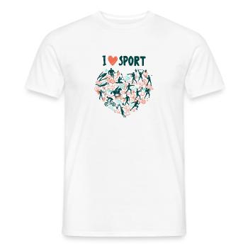 sport - T-shirt homme - blanc - Devant - AI Model Male 178 dark (178cm)