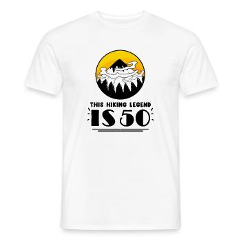 Berg Wandern 50. Geburtstag Wanderer 50 Jahre alt - Männer T-Shirt - Weiß - Vorne - AI Model Male 178 dark (178cm)