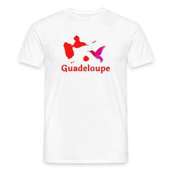 Guadeloupe - T-shirt homme - blanc - Devant - AI Model Male 178 dark (178cm)