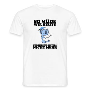 Müde Spruch lustig Schlafen Ausschlafen Faul - Männer T-Shirt - Weiß - Vorne - AI Model Male 178 dark (178cm)