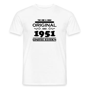 1951 - Year of construction 1951 - Born 1951 - Men's T-Shirt - white - Front - AI Model Male 178 dark (178cm)