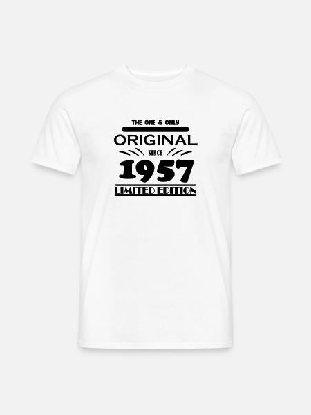 1957 - Baujahr 1957 - Jahrgang 1957 - Männer T-Shirt - Weiß