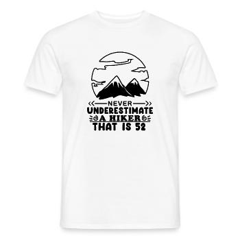 Mountain Wanderer 52nd Birthday 52 Years Old Gift - Men's T-Shirt - white - Front - AI Model Male 178 dark (178cm)