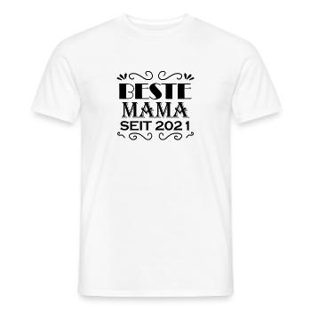 Beste Mama seit 2021 - Männer T-Shirt - Weiß - Vorne - AI Model Male 178 dark (178cm)