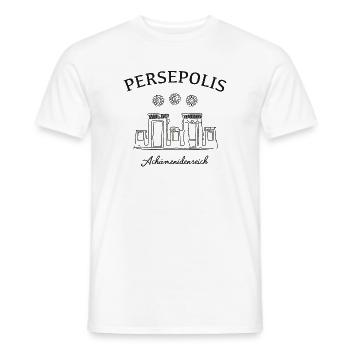 Iran, Persépolis, site de fouilles - T-shirt homme - blanc - Devant - AI Model Male 178 dark (178cm)