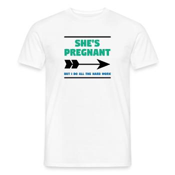 Famille enceinte Déclaration des parents Mère Bébé - T-shirt homme - blanc - Devant - AI Model Male 178 dark (178cm)