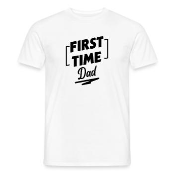 Parents Papa Pregnant Family Happiness Statement - Men's T-Shirt - white - Front - AI Model Male 178 dark (178cm)