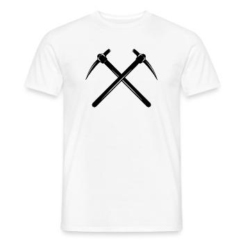 Zwei Spitzhacken gekreuzt - Männer T-Shirt - Weiß - Vorne - AI Model Male 178 dark (178cm)