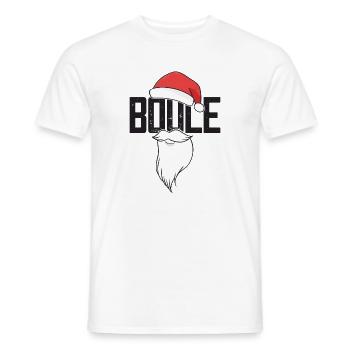 Boule Santa Tenue de pétanque pour Bouler pour boules - T-shirt homme - blanc - Devant - AI Model Male 178 dark (178cm)