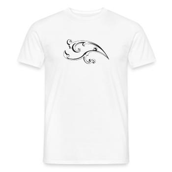 filigrane Verzierung links - Männer T-Shirt - Weiß - Vorne - AI Model Male 178 dark (178cm)