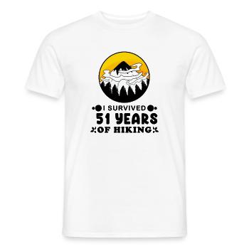 Mountain Wanderer 51ème anniversaire 51 ans Cadeau - T-shirt homme - blanc - Devant - AI Model Male 178 dark (178cm)