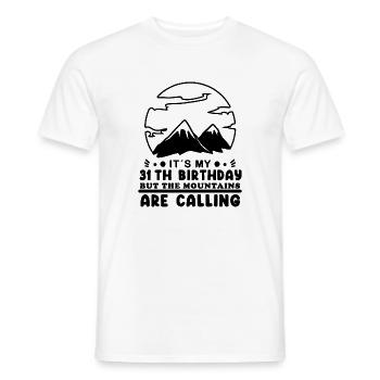 Mountain Wanderer 31st Birthday 31 Years Old Gift - Men's T-Shirt - white - Front - AI Model Male 178 dark (178cm)