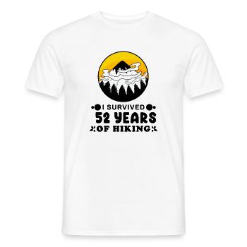 Mountain Wanderer 52nd Birthday 52 Years Old Gift - Men's T-Shirt - white - Front - AI Model Male 178 dark (178cm)