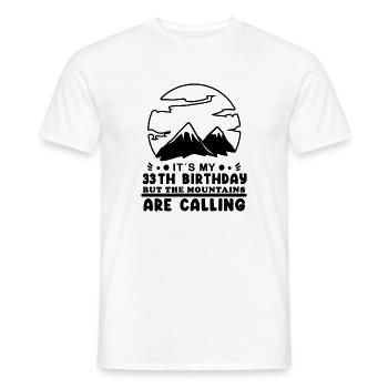 Berg Wanderer 33. Geburtstag 33 Jahre alt Geschenk - Männer T-Shirt - Weiß - Vorne - AI Model Male 178 dark (178cm)