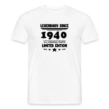 1940 - Born 1940 - Year of construction 1940 - Men's T-Shirt - white - Front - AI Model Male 178 dark (178cm)