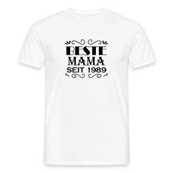 Beste Mama seit 1989 - Männer T-Shirt - Weiß - Vorne - AI Model Male 178 dark (178cm)