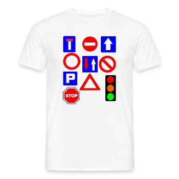 Verkehrsschilder - Männer T-Shirt - Weiß - Vorne - AI Model Male 178 dark (178cm)