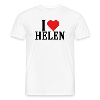 t-shirt I love Helen t-shirt idée cadeau - T-shirt homme - blanc - Devant - AI Model Male 178 dark (178cm)