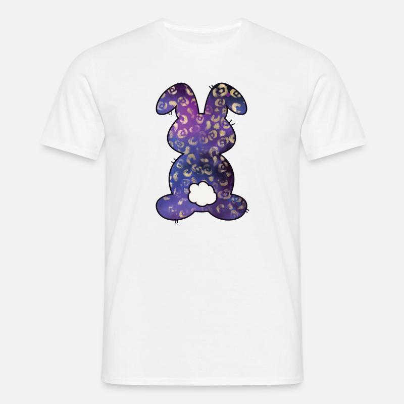 Leopard Pattern Rabbit Easter - Men's T-Shirt - white