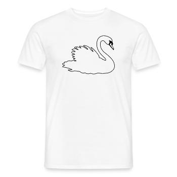 Cygne transparent - T-shirt homme - blanc - Devant - AI Model Male 178 dark (178cm)