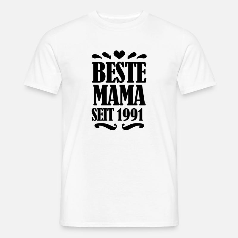Beste Mama seit 1991 - Männer T-Shirt - Weiß