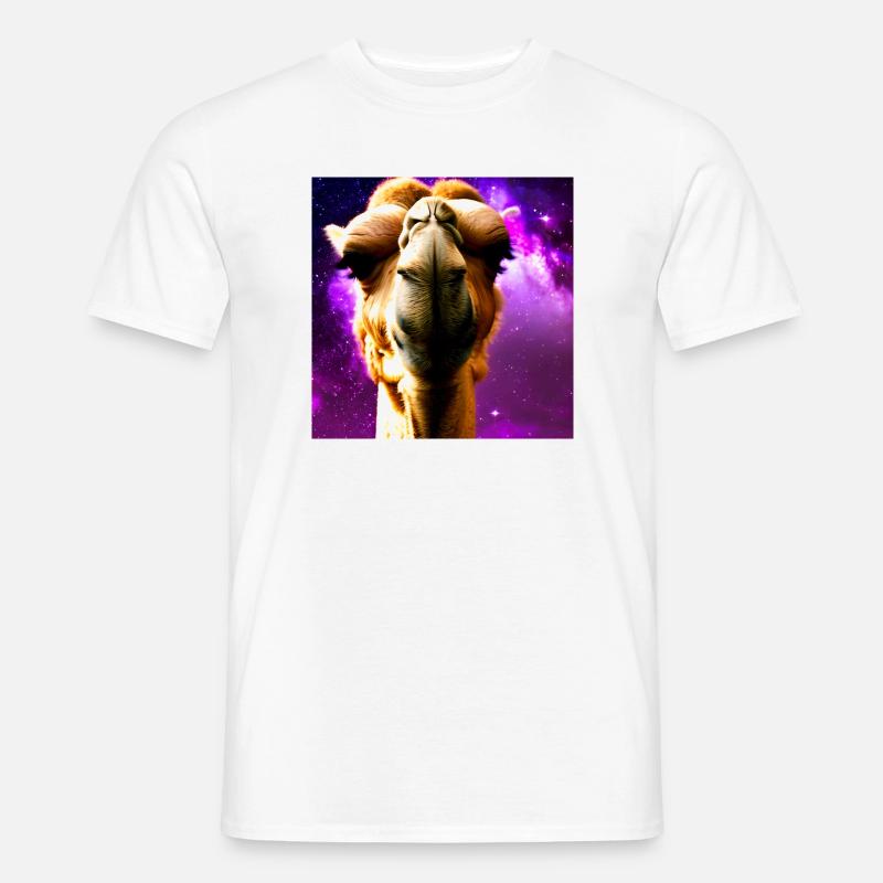 Dromedar Kopf - Kamel - Männer T-Shirt - Weiß