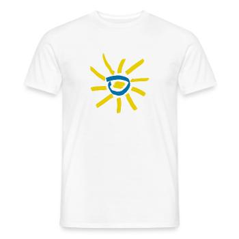 Tournesol2 - T-shirt homme - blanc - Devant - AI Model Male 178 dark (178cm)