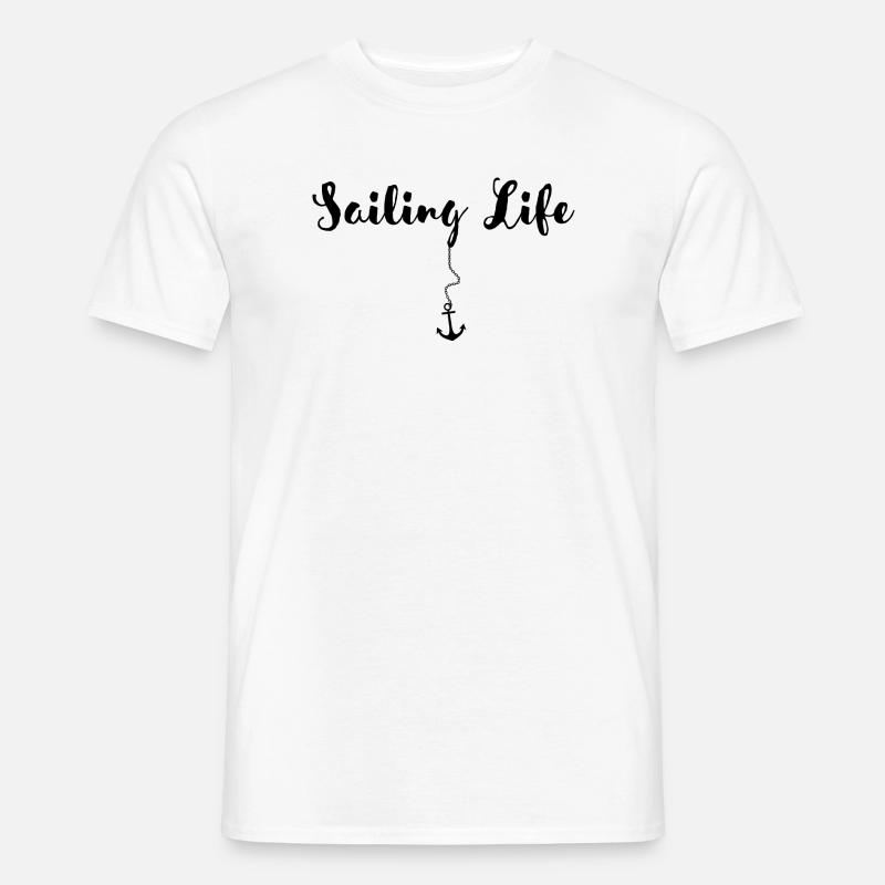 Voile et navigation de plaisance - Amour à la voile - T-shirt homme - blanc