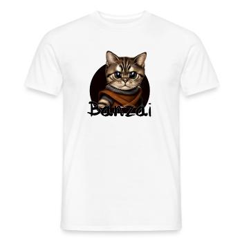 Banzai Cat Space Adventure - Men's T-Shirt - white - Front - AI Model Male 178 dark (178cm)