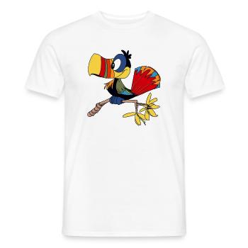 Papagei - Männer T-Shirt - Weiß - Vorne - AI Model Male 178 dark (178cm)