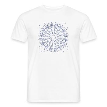 Azure Mandala Bloom - Men's T-Shirt - white - Front - AI Model Male 178 dark (178cm)