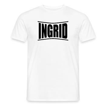 T-Shirt Ingrid T-Shirt Geschenkidee - Männer T-Shirt - Weiß - Vorne - AI Model Male 178 dark (178cm)