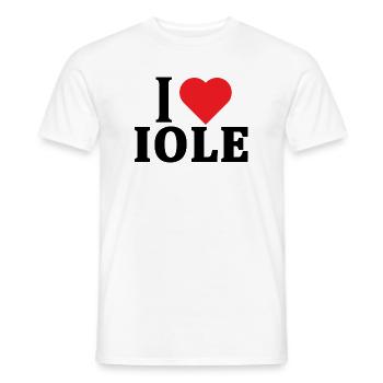 t-shirt J’adore l’idée cadeau du t-shirt Iole - T-shirt homme - blanc - Devant - AI Model Male 178 dark (178cm)