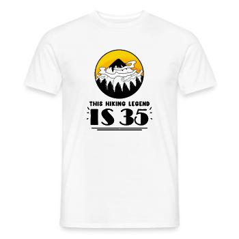 35ème anniversaire randonneur 35 ans randonnée en montagne - T-shirt homme - blanc - Devant - AI Model Male 178 dark (178cm)