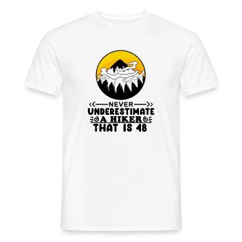 48. Geburtstag Wanderer 48 Jahre alt Berg Wandern - Männer T-Shirt - Weiß - Vorne - AI Model Male 178 dark (178cm)