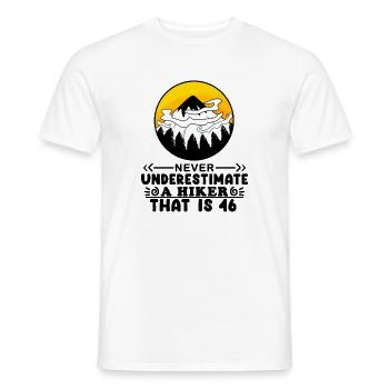 46. Geburtstag Wanderer 46 Jahre alt Berg Wandern - Männer T-Shirt - Weiß - Vorne - AI Model Male 178 dark (178cm)