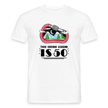 50. Geburtstag Wanderer 50 Jahre alt Berg Wandern - Männer T-Shirt - Weiß - Vorne - AI Model Male 178 dark (178cm)