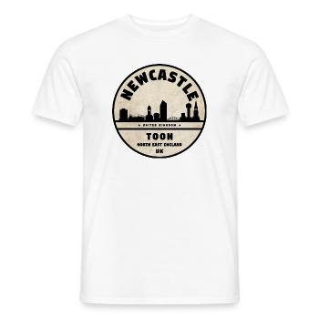 Newcastle Skyline Seal UK Toon - T-shirt homme - blanc - Devant - AI Model Male 178 dark (178cm)