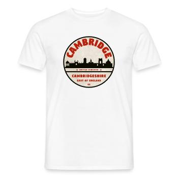 Cambridge Skyline East England Vintage - Männer T-Shirt - Weiß - Vorne - AI Model Male 178 dark (178cm)