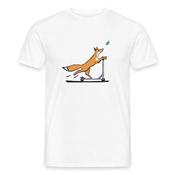 Fox - Men's T-Shirt - white - Front - AI Model Male 178 dark (178cm)