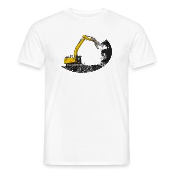 Pelle détachable avec cisaille à ferraille - T-shirt homme - blanc - Devant - AI Model Male 178 dark (178cm)