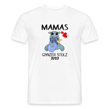 Baby 2023 - Geburt Schwanger 2023 - Männer T-Shirt - Weiß - Vorne - AI Model Male 178 dark (178cm)