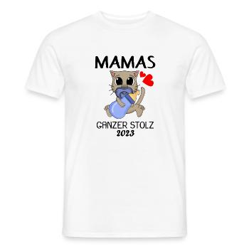 Baby 2023 - Geburt Schwanger 2023 - Männer T-Shirt - Weiß - Vorne - AI Model Male 178 dark (178cm)