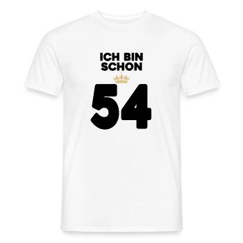 54. Geburtstag Geschenk - 54 Jahre mit Krone - Männer T-Shirt - Weiß - Vorne - AI Model Male 178 dark (178cm)
