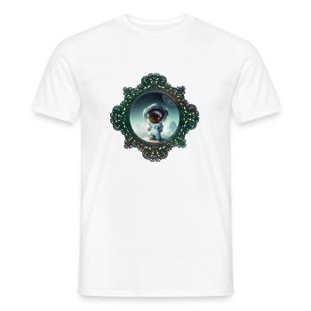 Le petit astronaute sur une planète - T-shirt homme - blanc - Devant - AI Model Male 178 dark (178cm)