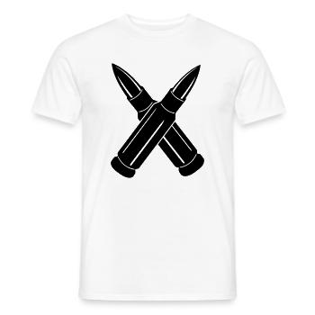 Two bullets crossed - Men's T-Shirt - white - Front - AI Model Male 178 dark (178cm)