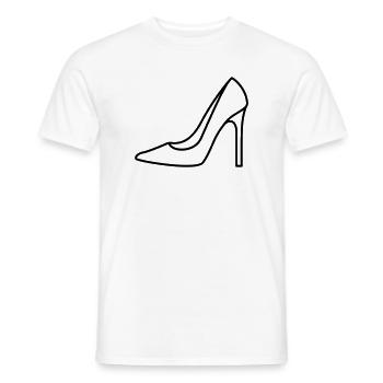 High Heel Icon Shoe Women Women Contour Customizable - Men's T-Shirt - white - Front - AI Model Male 178 dark (178cm)